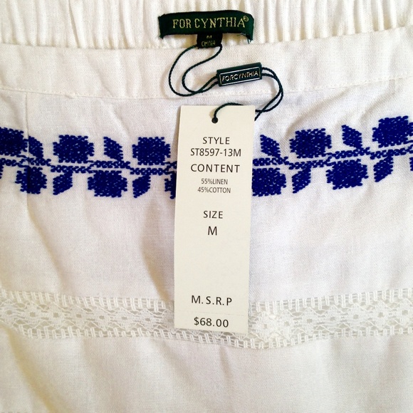 For Cynthia Linen Skirt W/Tassels And Embroidery - Picture 6 of 6